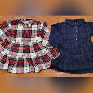 Brand New 12-18 Month Girls Long Sleeve Old Navy Plaid Dresses
